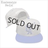 KustomStyle カスタムスタイル CA - CALIFORNIA スナップバックCAP BLUE/GRAY