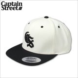 CAPTAIN STREET Classic CS スナップバックキャップ BLACK/WHITE キャプテンストリート