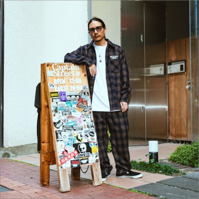 画像5: 【送料無料】KustomStyle カスタムスタイル SUPREME QUALITY '24 CHECK L/Sシャツ BLACK/WINE RED