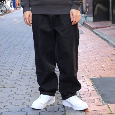 画像2: 【送料無料】COOKMAN クックマン Semiwide Chef パンツ DENIM BLACK