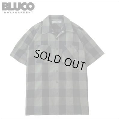 画像1: 【送料無料】BLUCO ブルコ BUFFALO CHECK WORK SHIRT S/S MOSS GREEN