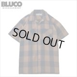 【送料無料】BLUCO ブルコ BUFFALO CHECK WORK SHIRT S/S BROWN