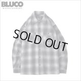 【送料無料】BLUCO ブルコ OMBRE CHECK FLANNEL SHIRTS BLACK