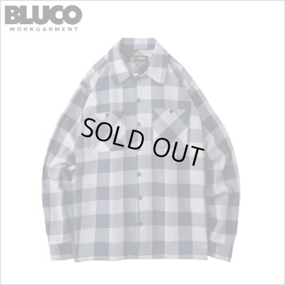 画像1: 【送料無料】BLUCO ブルコ BUFFALO CHECK FLANNEL SHIRTS NAVY