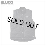 【送料無料】BLUCO ブルコ RIB COLLAR QUILTING VEST BLACK