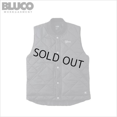 画像1: 【送料無料】BLUCO ブルコ RIB COLLAR QUILTING VEST BLACK