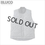 【送料無料】BLUCO ブルコ RIB COLLAR QUILTING VEST GRAY