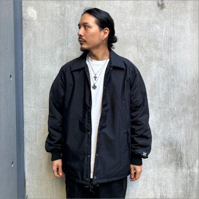 画像2: 【送料無料】BLUCO ブルコ T/C COACH JACKET -QUILTING LINING- BLACK