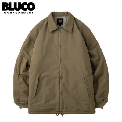 画像1: 【送料無料】BLUCO ブルコ T/C COACH JACKET -QUILTING LINING- KHAKI