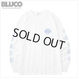 BLUCO ブルコ PRINT L/S TEE -Oil- WHITE