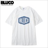 BLUCO ブルコ PRINT TEE -Hex- WHITE-SLATE BLUE