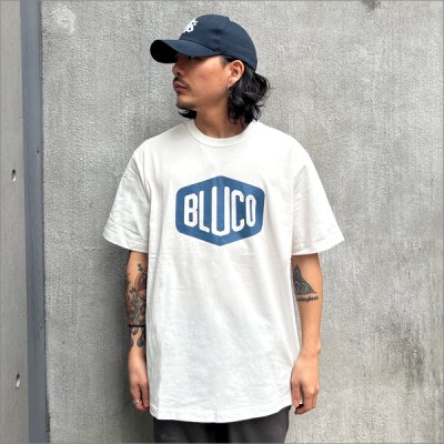 画像2: BLUCO ブルコ PRINT TEE -Hex- WHITE-SLATE BLUE