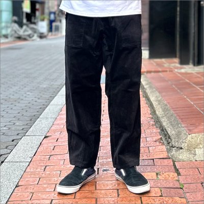 画像2: 【送料無料】COOKMAN クックマン Harvest パンツ Cropped High Wale コーデュロイ BLACK