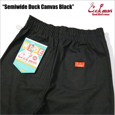 画像4: 【送料無料】COOKMAN クックマン Semiwide Chef パンツ Duck Canvas BLACK