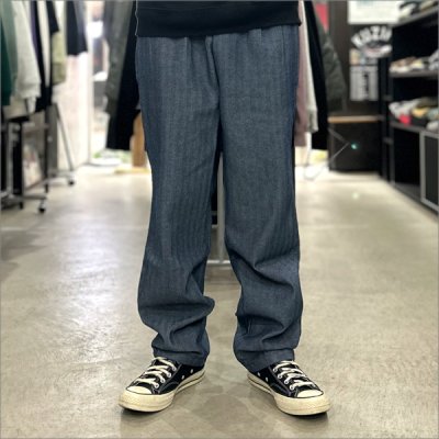 画像2: 【送料無料】COOKMAN クックマン Semiwide Chef パンツ Herringbone DENIM BLUE