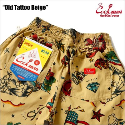 画像4: 【送料無料】COOKMAN クックマン Chef パンツ Old Tattoo BEIGE