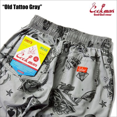 画像4: 【送料無料】COOKMAN クックマン Chef パンツ Old Tattoo GRAY