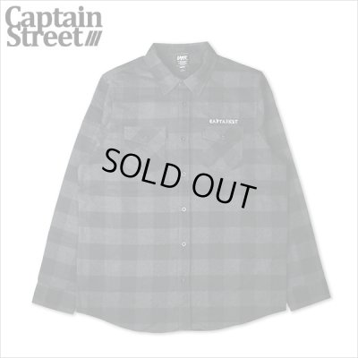 画像1: 【送料無料】CAPTAIN STREET CAPTAINST CHECK L/S シャツ BLACK キャプテンストリート