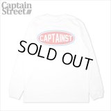 CAPTAIN STREET Oval Logo L/S Tシャツ WHITE キャプテンストリート