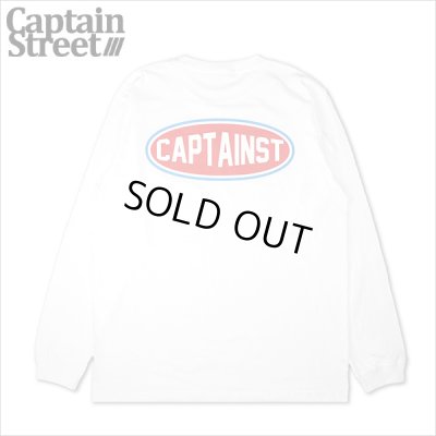 画像1: CAPTAIN STREET Oval Logo L/S Tシャツ WHITE キャプテンストリート