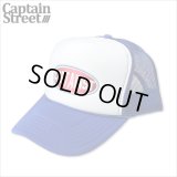 CAPTAIN STREET Oval Logo メッシュキャップ BLUE キャプテンストリート