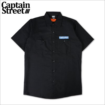 画像1: 【送料無料】CAPTAIN STREET RS S/Sワークシャツ BLACK キャプテンストリート