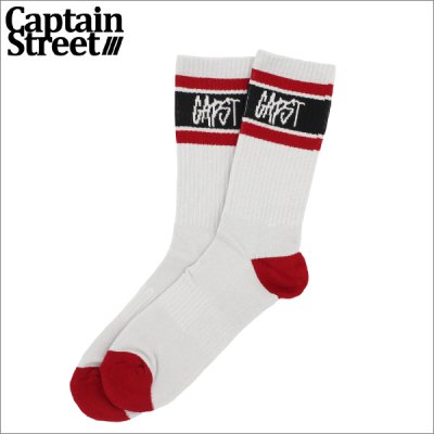 画像1: CAPTAIN STREET CAPST Logo SOCKS L.GRAY キャプテンストリート