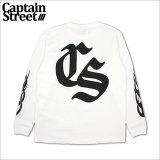 CAPTAIN STREET Old CS L/S Tシャツ WHITE キャプテンストリート