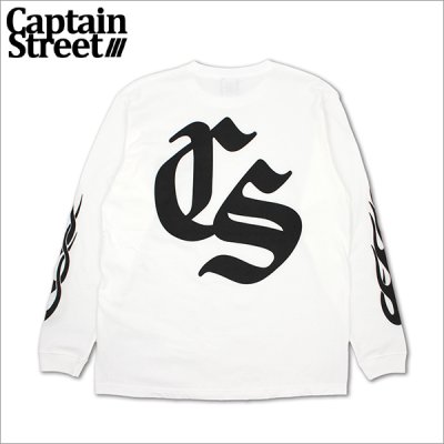 画像1: CAPTAIN STREET Old CS L/S Tシャツ WHITE キャプテンストリート