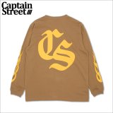 CAPTAIN STREET Old CS L/S Tシャツ CAMEL キャプテンストリート