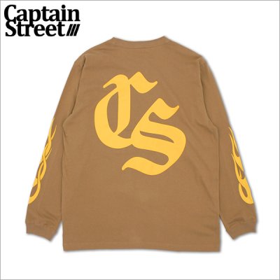 画像1: CAPTAIN STREET Old CS L/S Tシャツ CAMEL キャプテンストリート