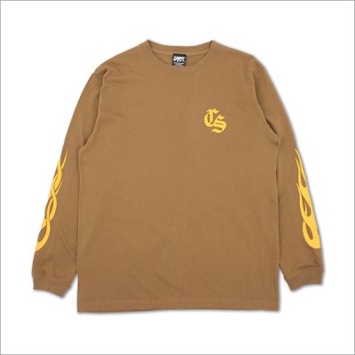 画像2: CAPTAIN STREET Old CS L/S Tシャツ CAMEL キャプテンストリート