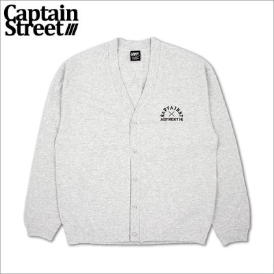 画像1: 【送料無料】CAPTAIN STREET AUTHENTIC コットンカーディガン ASH キャプテンストリート