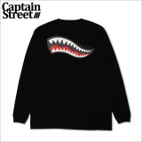 CAPTAIN STREET Shark Mouth L/S Tシャツ BLACK キャプテンストリート