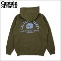 【送料無料】CAPTAIN STREET Skull Head P/Oパーカー OLIVE キャプテンストリート