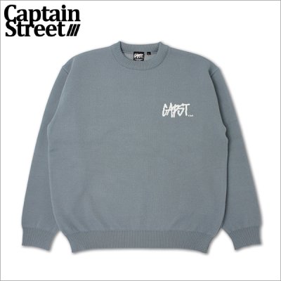 画像1: 【送料無料】CAPTAIN STREET CAPST Logo Knit BLUE キャプテンストリート