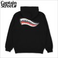 【送料無料】CAPTAIN STREET Shark Mouth P/Oパーカー BLACK キャプテンストリート