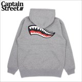 【送料無料】CAPTAIN STREET Shark Mouth P/Oパーカー GRAY キャプテンストリート