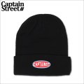 CAPTAIN STREET Oval Logo ニットキャップ BLACK キャプテンストリート