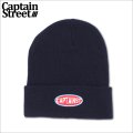 CAPTAIN STREET Oval Logo ニットキャップ NAVY キャプテンストリート