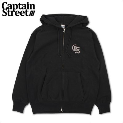 画像1: 【送料無料】CAPTAIN STREET Classic CS ZIPパーカー BLACK キャプテンストリート