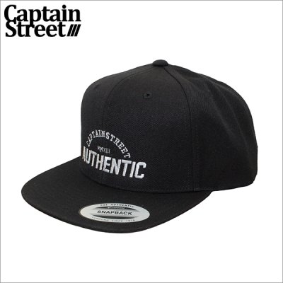 画像1: CAPTAIN STREET AUTHENTIC スナップバックキャップ BLACK キャプテンストリート