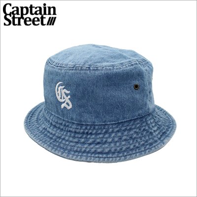 画像1: CAPTAIN STREET Classic CS バケットハット BLUE DENIM キャプテンストリート