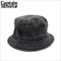 CAPTAIN STREET Classic CS バケットハット BLACK DENIM キャプテンストリート