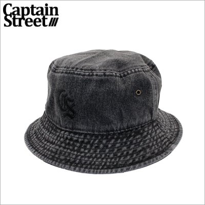 画像1: CAPTAIN STREET Classic CS バケットハット BLACK DENIM キャプテンストリート