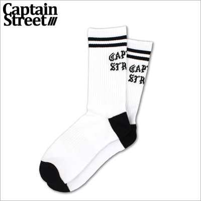 画像1: CAPTAIN STREET FO SOCKS WHITE キャプテンストリート