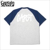 CAPTAIN STREET CAPST Logo ラグランTシャツ BLUE/ASH キャプテンストリート