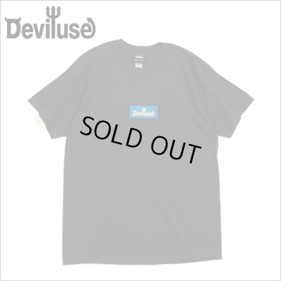 画像1: 【20％OFF】Deviluse デビルユース Blue Box Logo Tシャツ BLACK