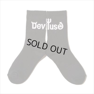 画像2: Deviluse デビルユース Logo Socks BLACK