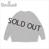 【送料無料】Deviluse デビルユース Prickly Flower クルーネックスウェット BLACK